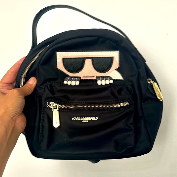 KARL LAGERFELD Mini back pack lightly used, like new. - Picture 1 of 5
